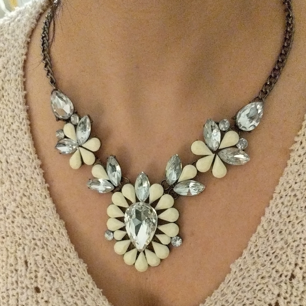 Crystal and Cream Necklace